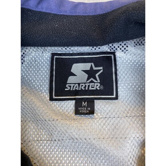 Vintage Starter Jacket Windbreaker Tek 370 Men's Medium Full Zip Navy Blue - Picture 2 of 10